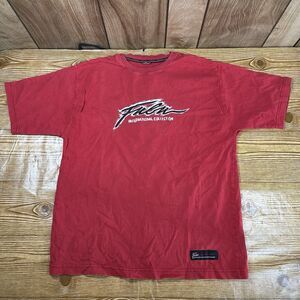 VTG 90s FUBU FB Shirt Mens L Embroidered Hip Hop Short Sleeve Collection Red